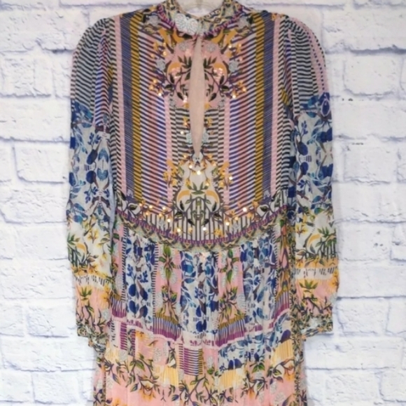 HTF Anthropologie Anastasia Maxi Dress Bhanuni by Jyoti Size 0 - Picture 8 of 10